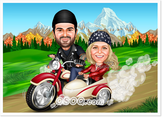 Moutain Vacation Caricatures