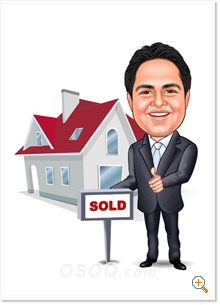 Real Estate Agency on Real Estate House Agent Caricature   Osoq Com