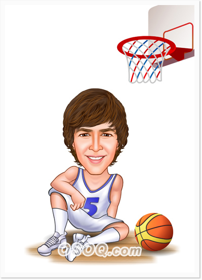 College Basketball Caricature