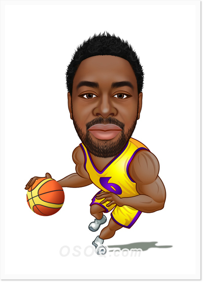 Basketball Game Caricature