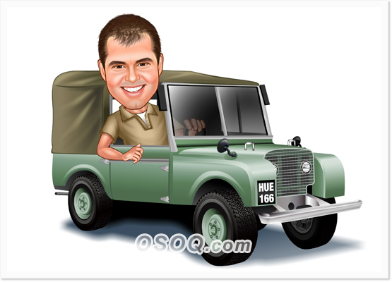 Suv Jeep Caricatures