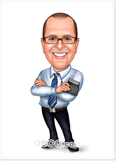 Accountant Caricatures