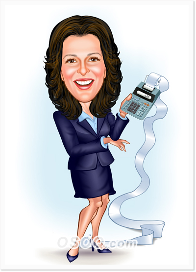 Financial Staff Caricatures