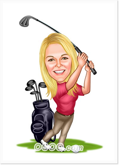 Golf Clubs Caricatures