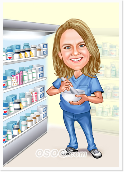 Pharmacist Caricature