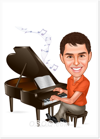 Piano Pianist Caricature