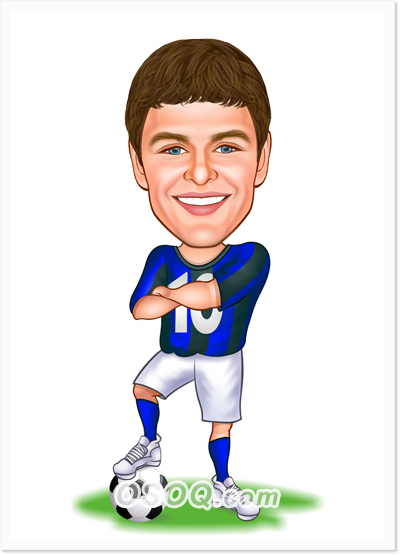 Soccer Game Caricature
