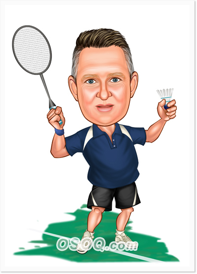 Badminton Caricature