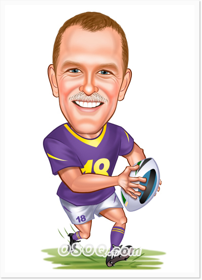 Rugby Sports Caricatures