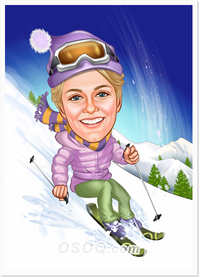 Ski Caricatures