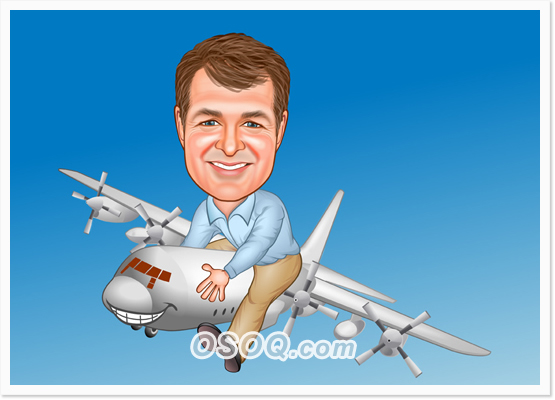 Travel By Air Caricatures