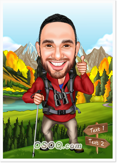 Hiking Caricatures