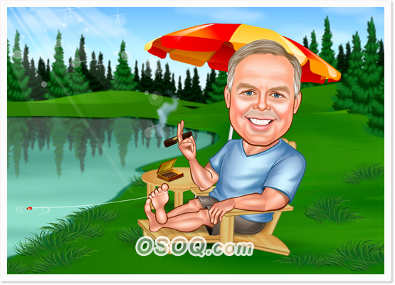Vacation Travel Caricature