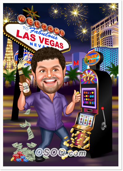 Vegas Travel Caricature