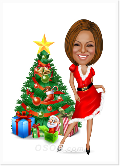 Christmas Tree Caricature