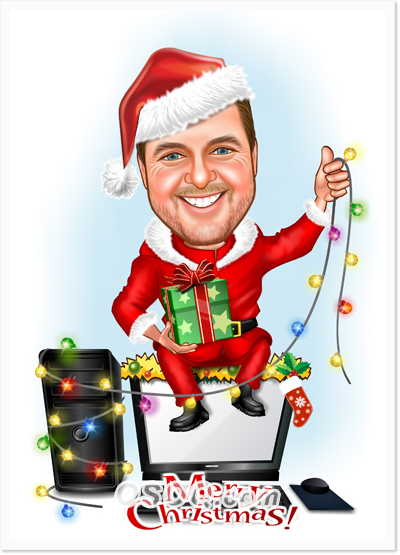Christmas Office Caricatures