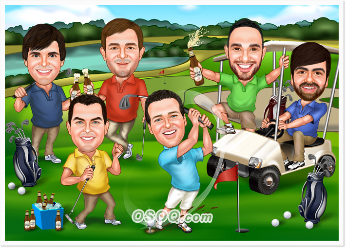 Golf Club Caricatures