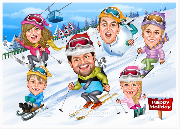 New Year Party Caricatures