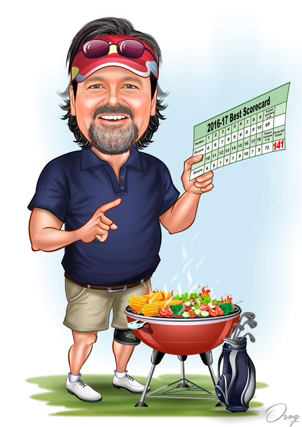 Barbecue Photo To Caricature