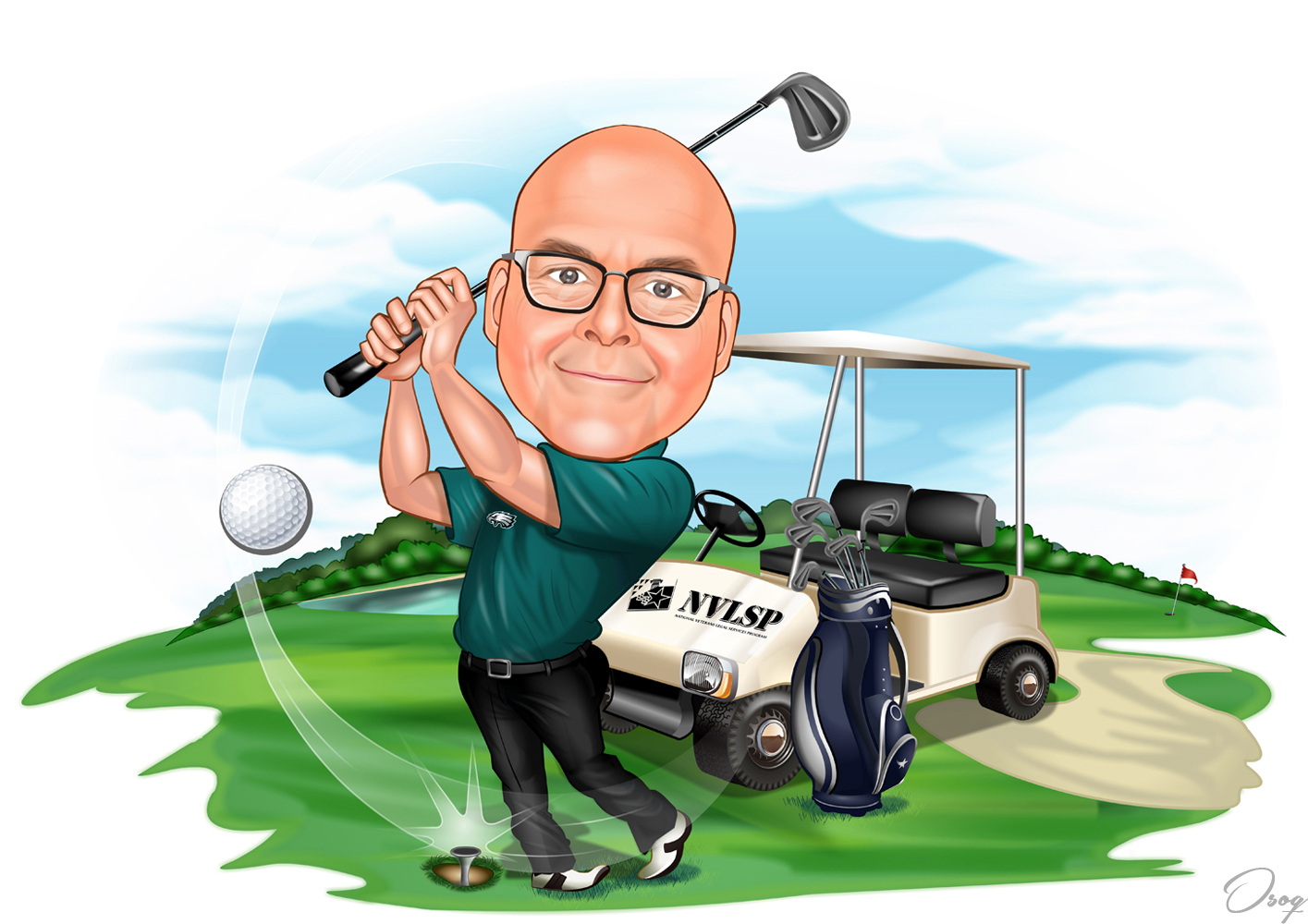 Golf Player Cartoon