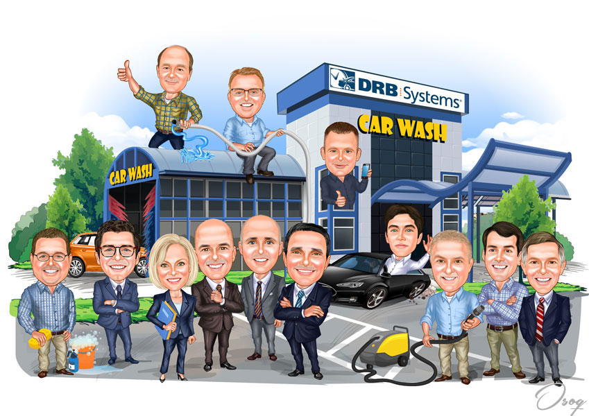 Company & Organization Group Caricatures