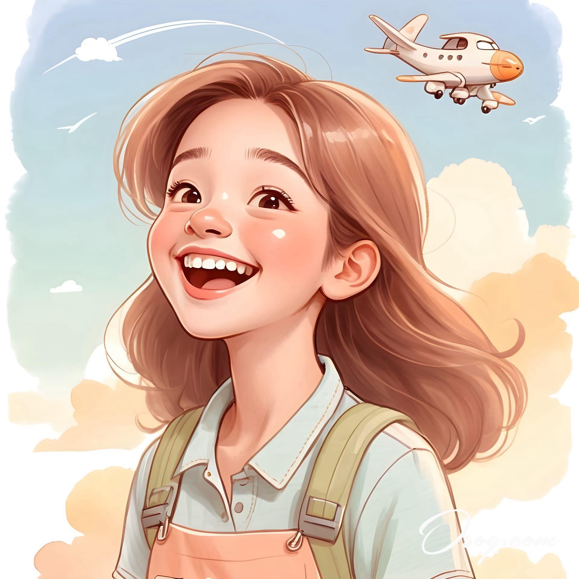 Airplane caricature 01