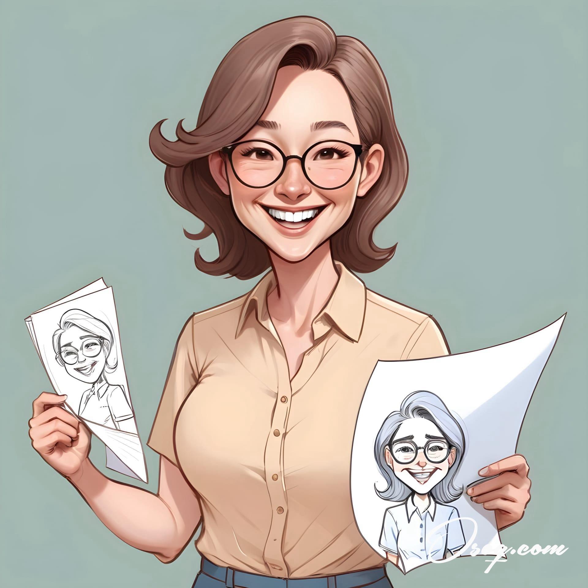 Art teacher caricature 01