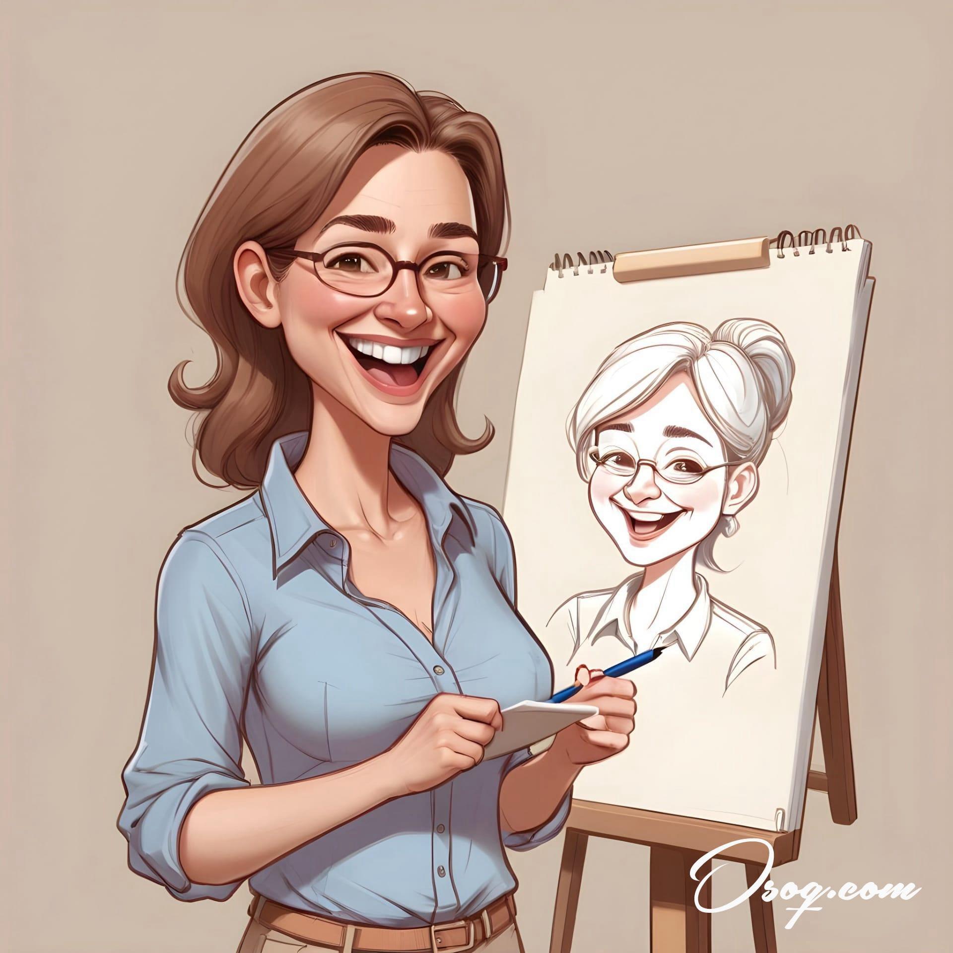 Art teacher caricature 13