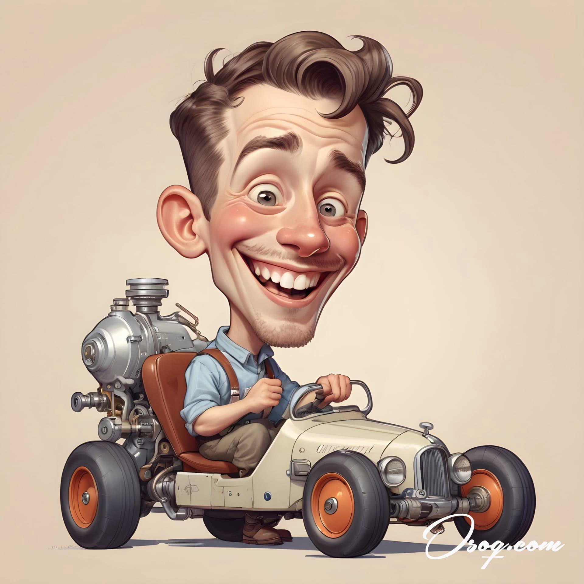 Automotive engineer caricature 09