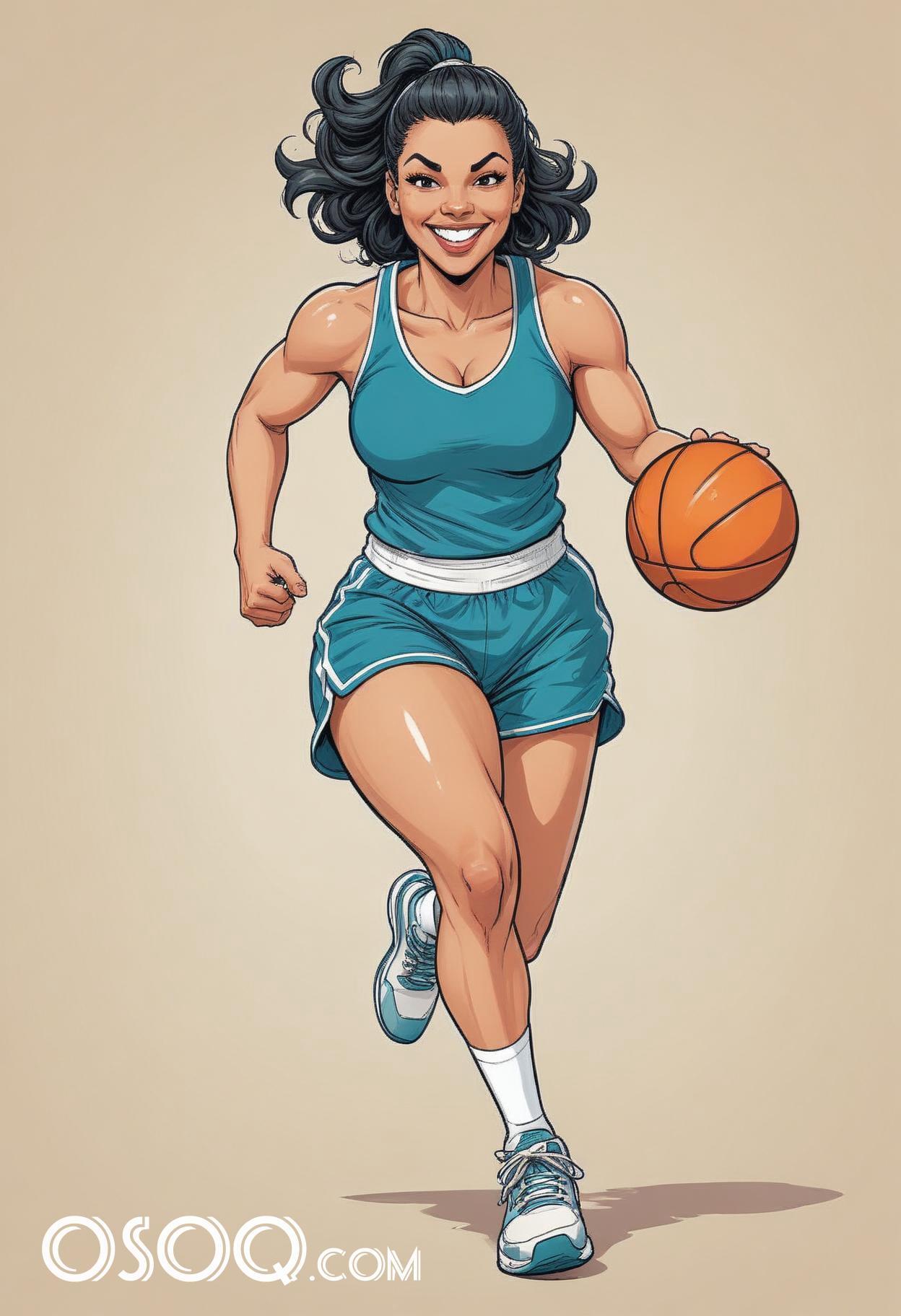 Basketball cartoon caricature drawing 11