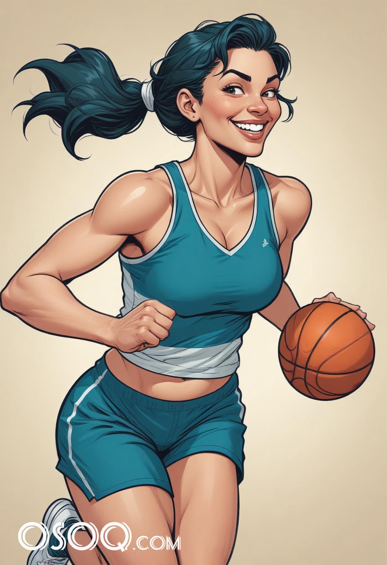 Basketball cartoon caricature drawing 14