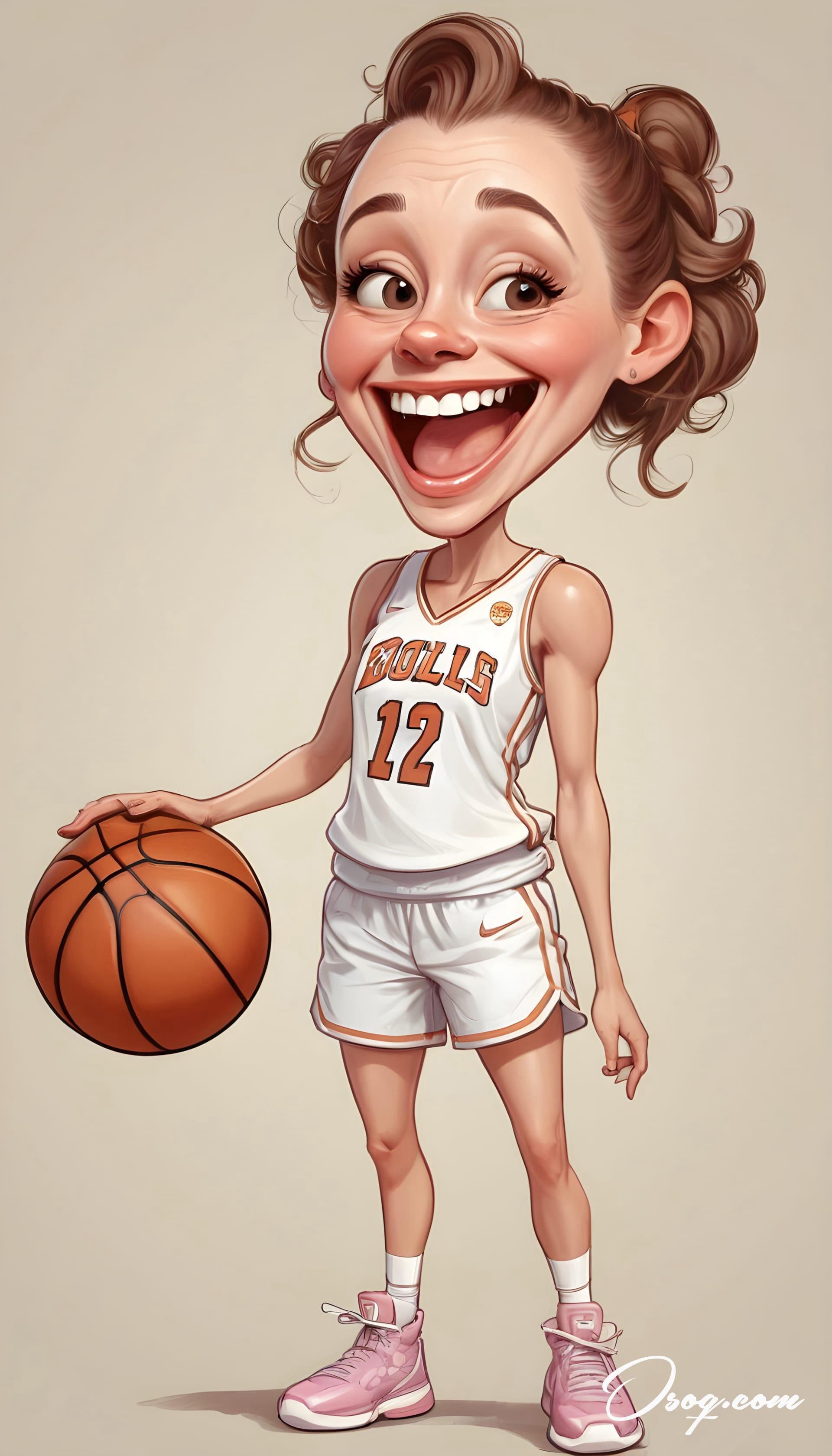 Basketball player caricature 01