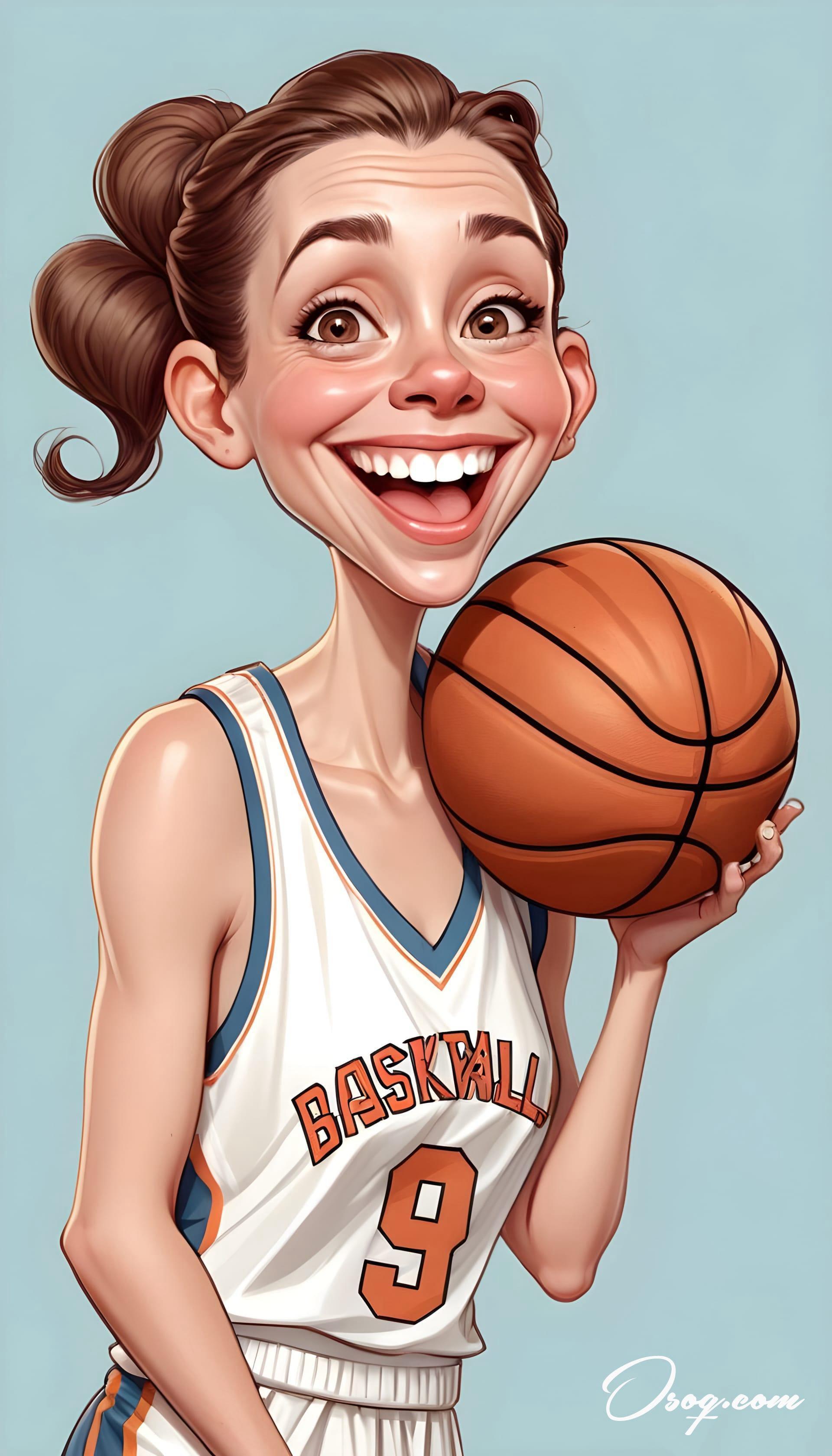 Basketball player caricature 06