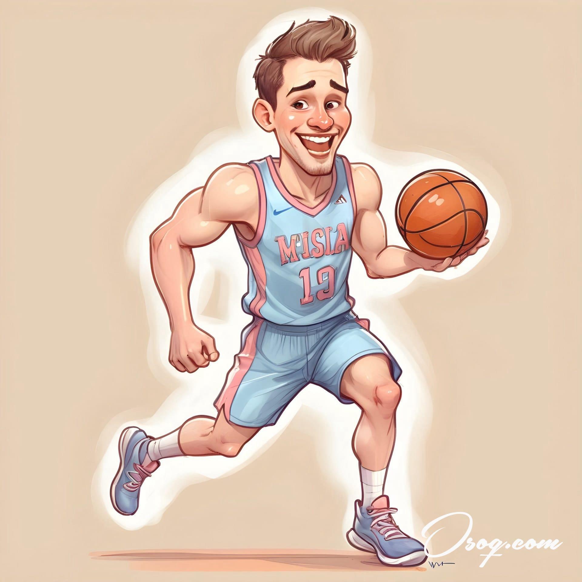 Basketball player caricature 09