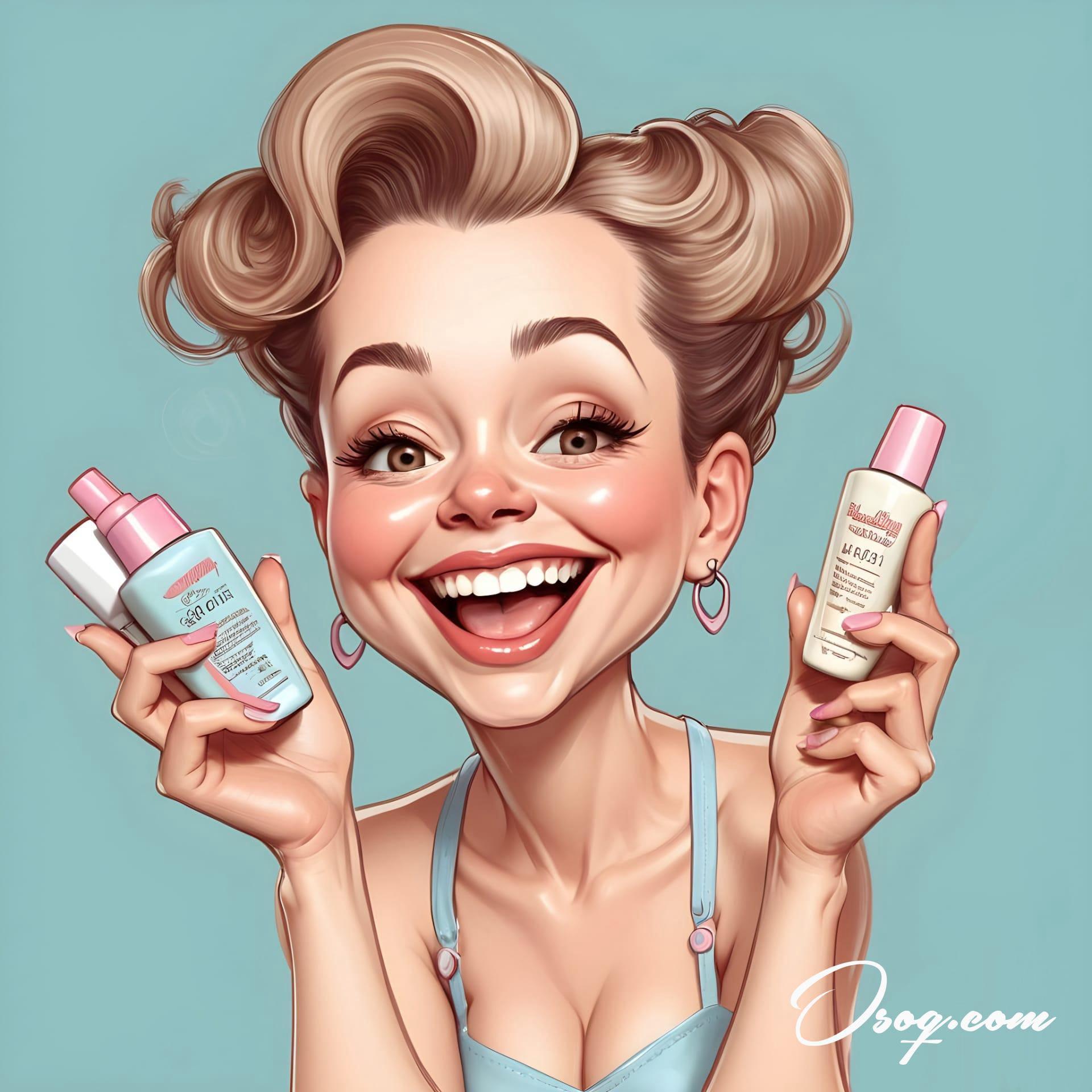 Beautician caricature 02