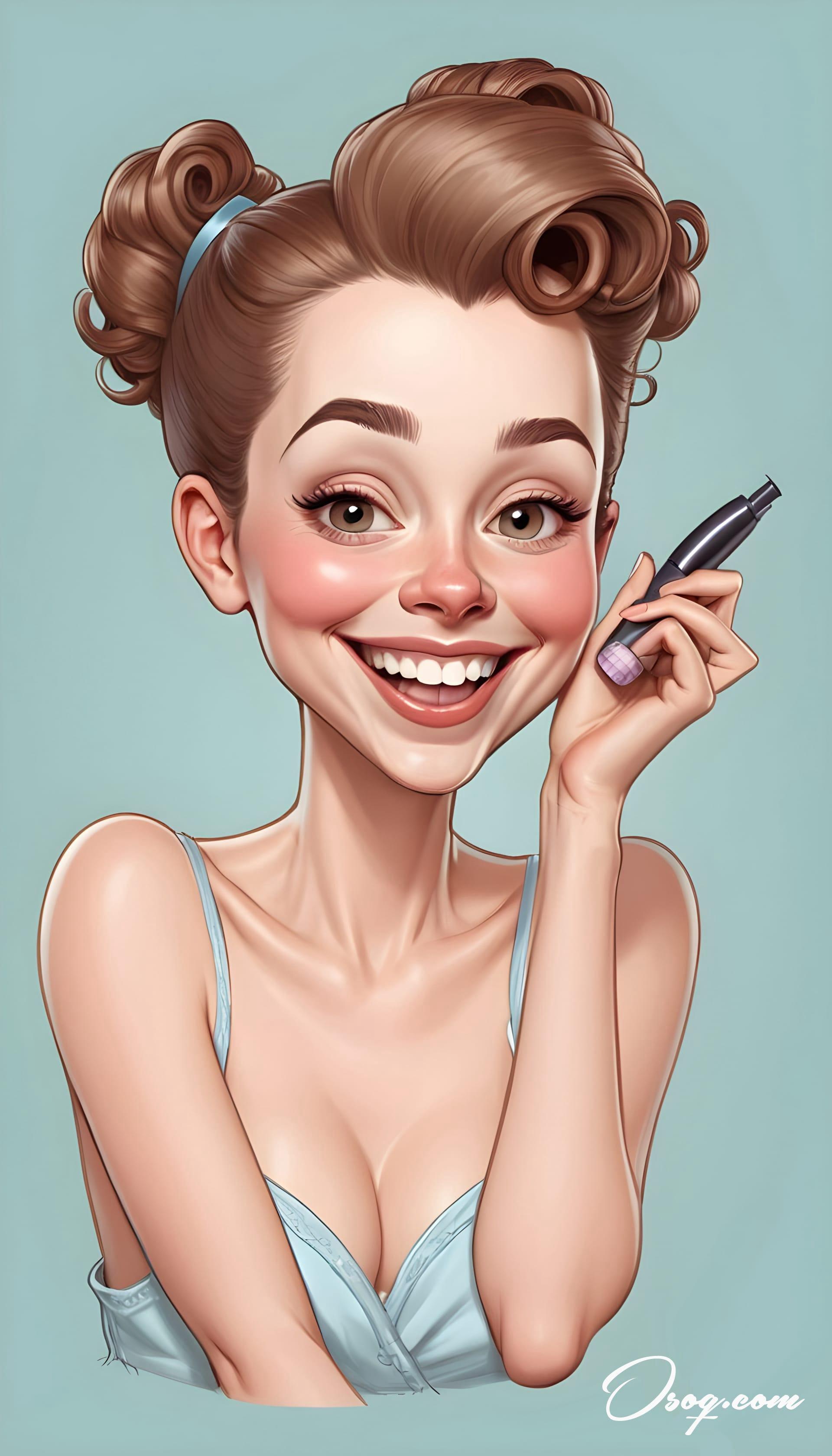 Beautician caricature 03