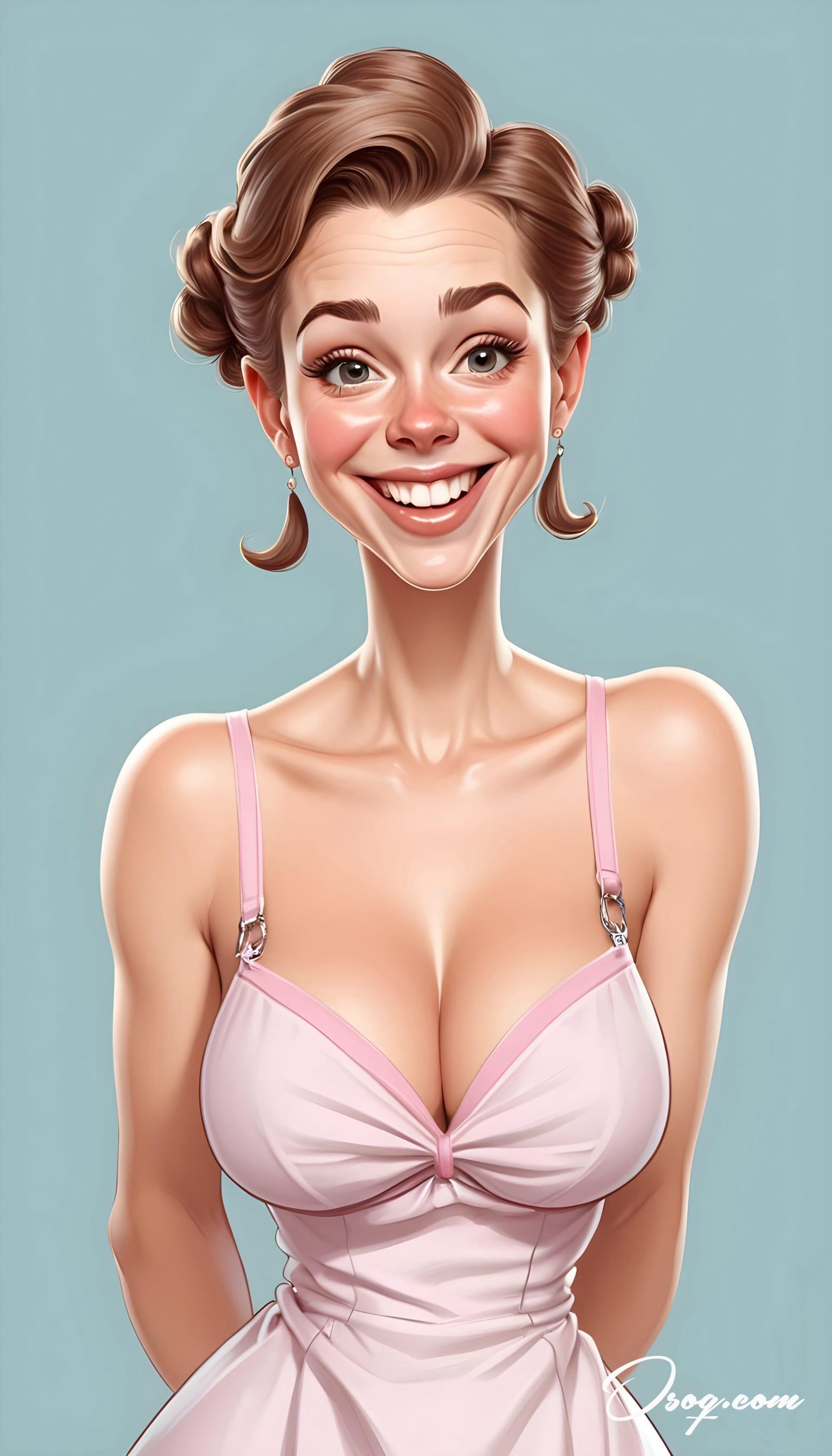 Beautician caricature 09