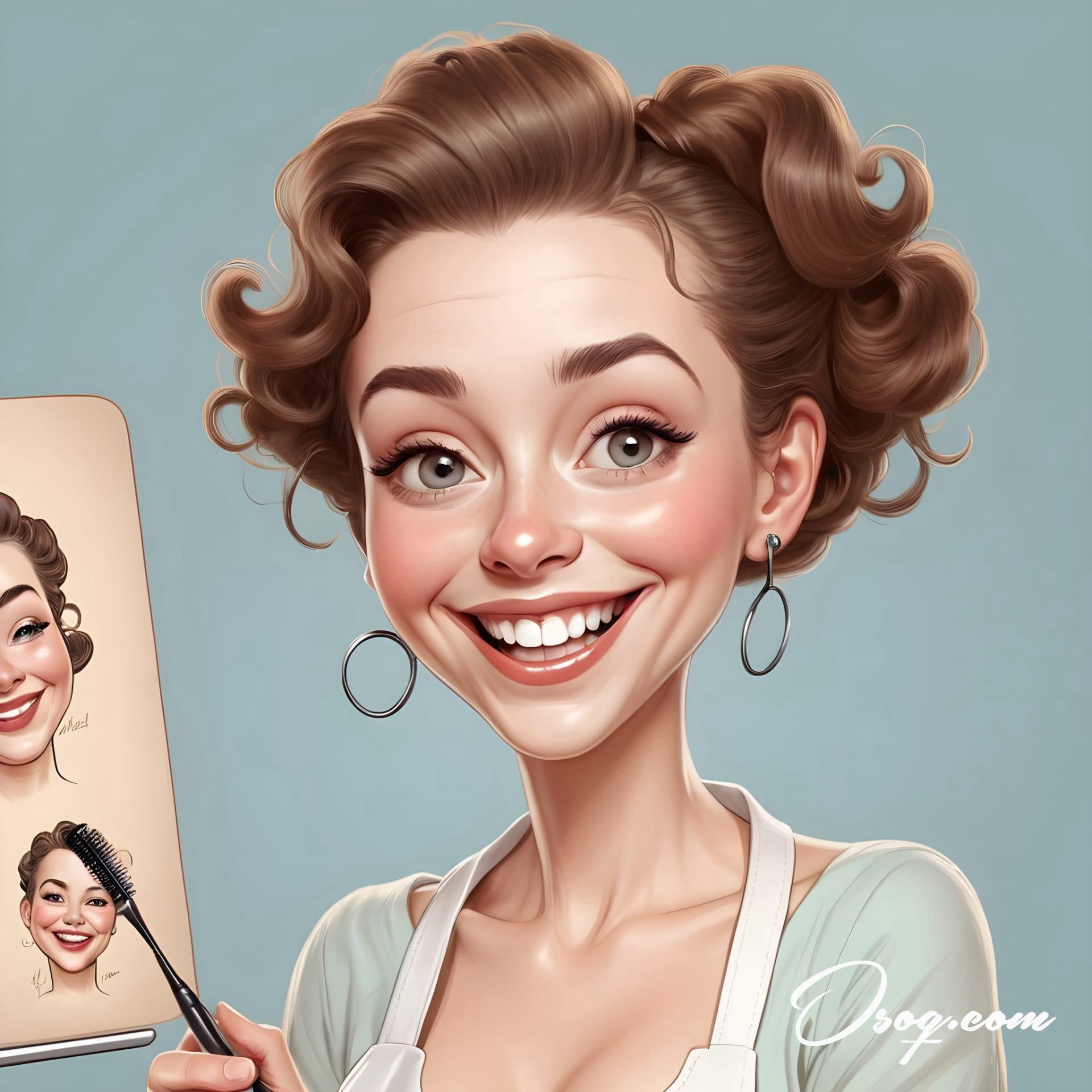 Beautician caricature 16