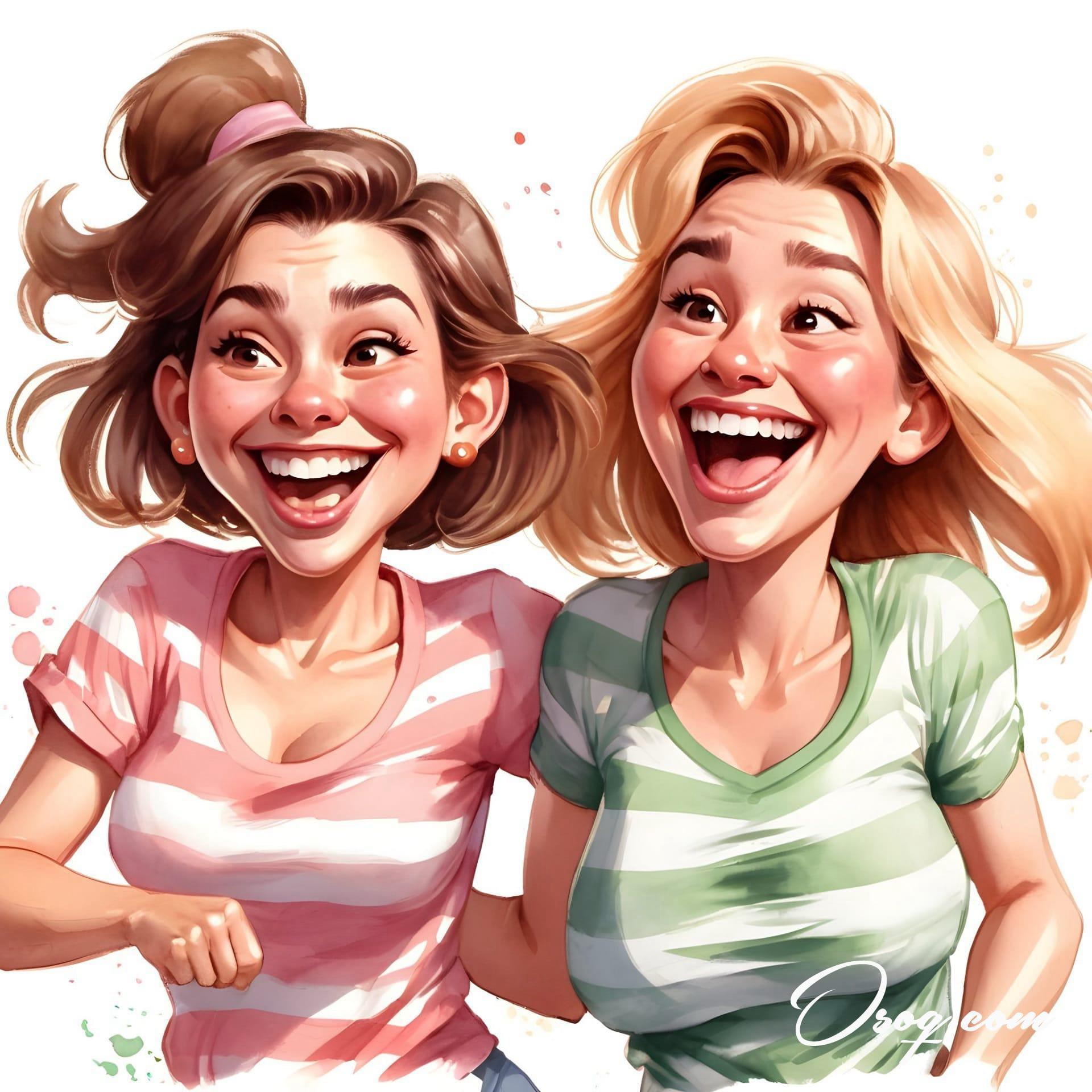 Best friends caricature 07