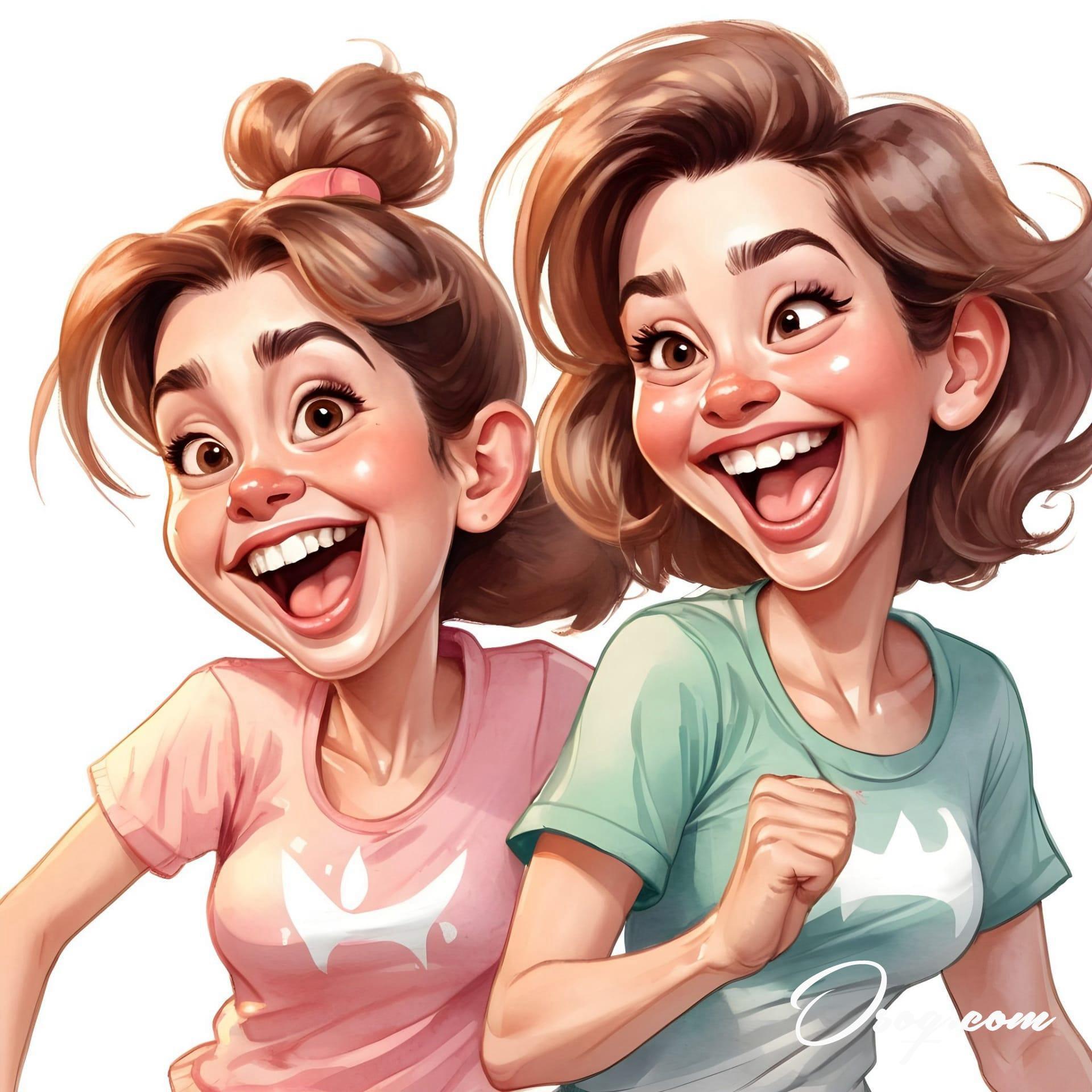 Best friends caricature 11