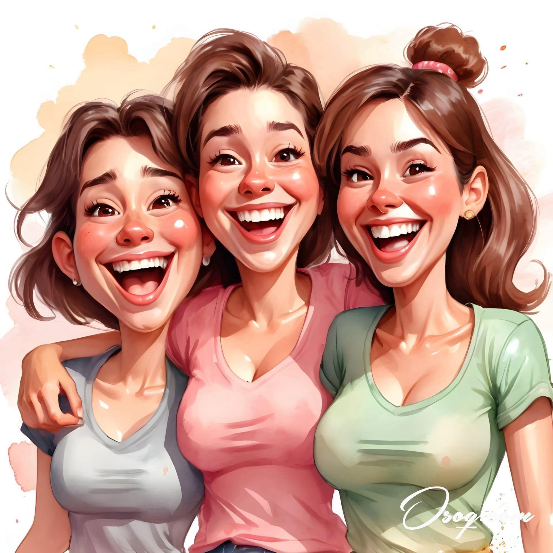 Best friends caricature 12