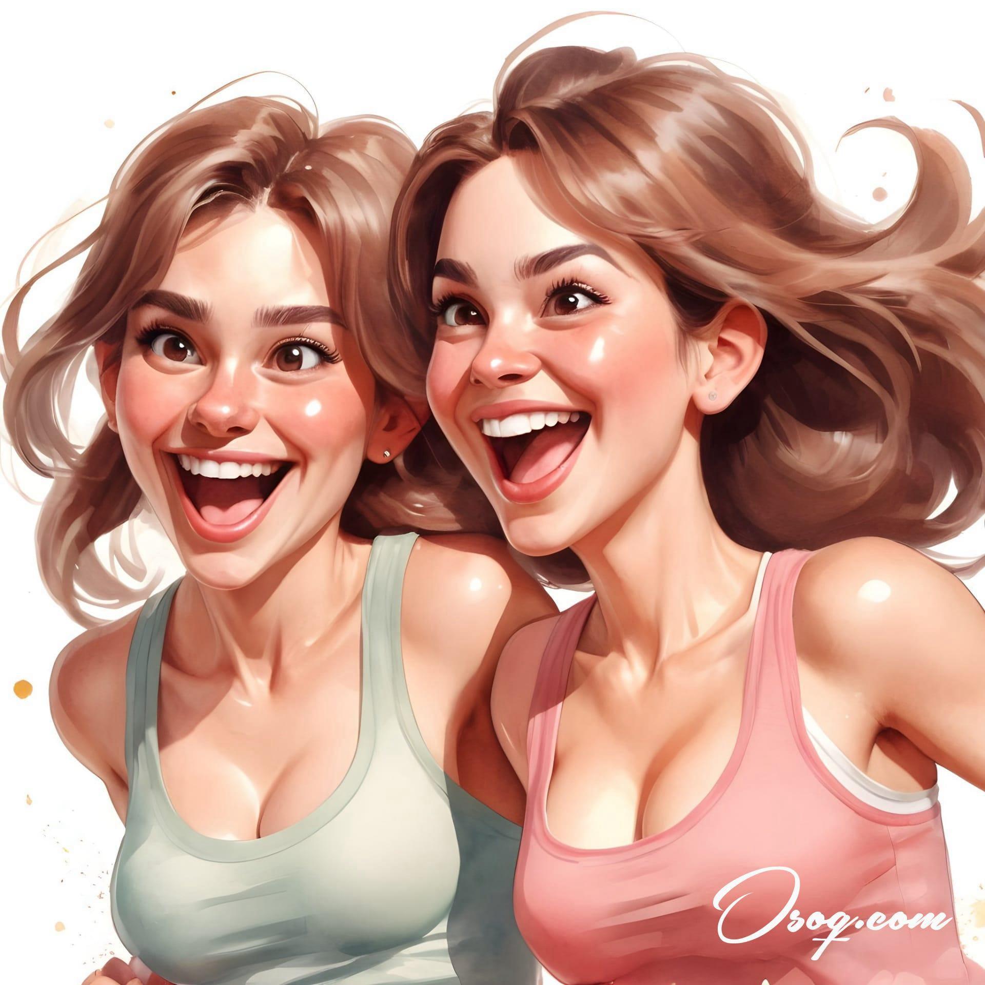 Best friends caricature 18