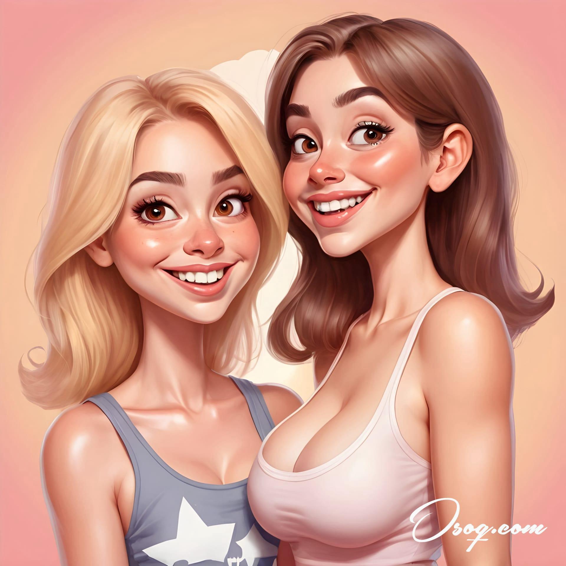 Best friends caricature 20