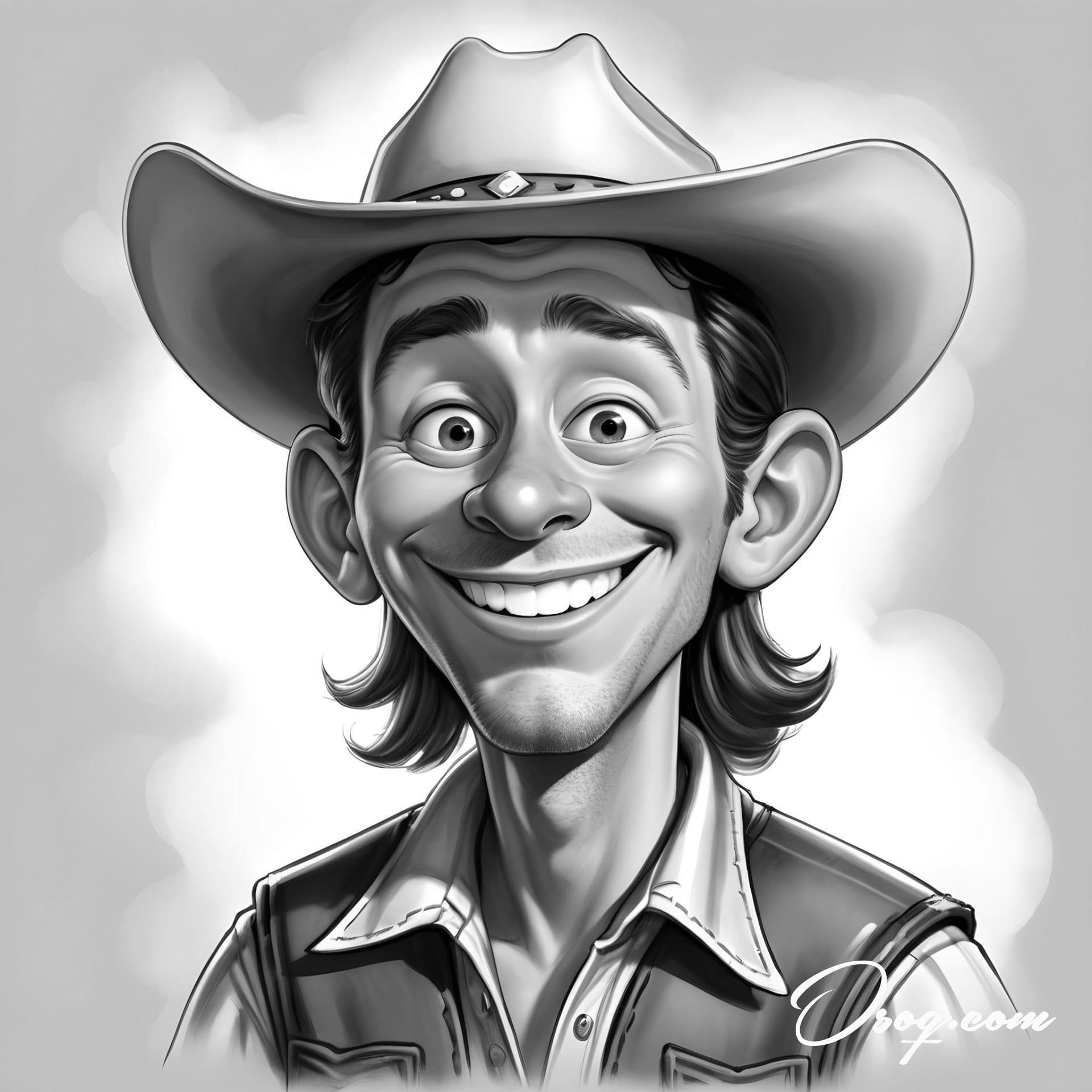 Black and white caricature 02