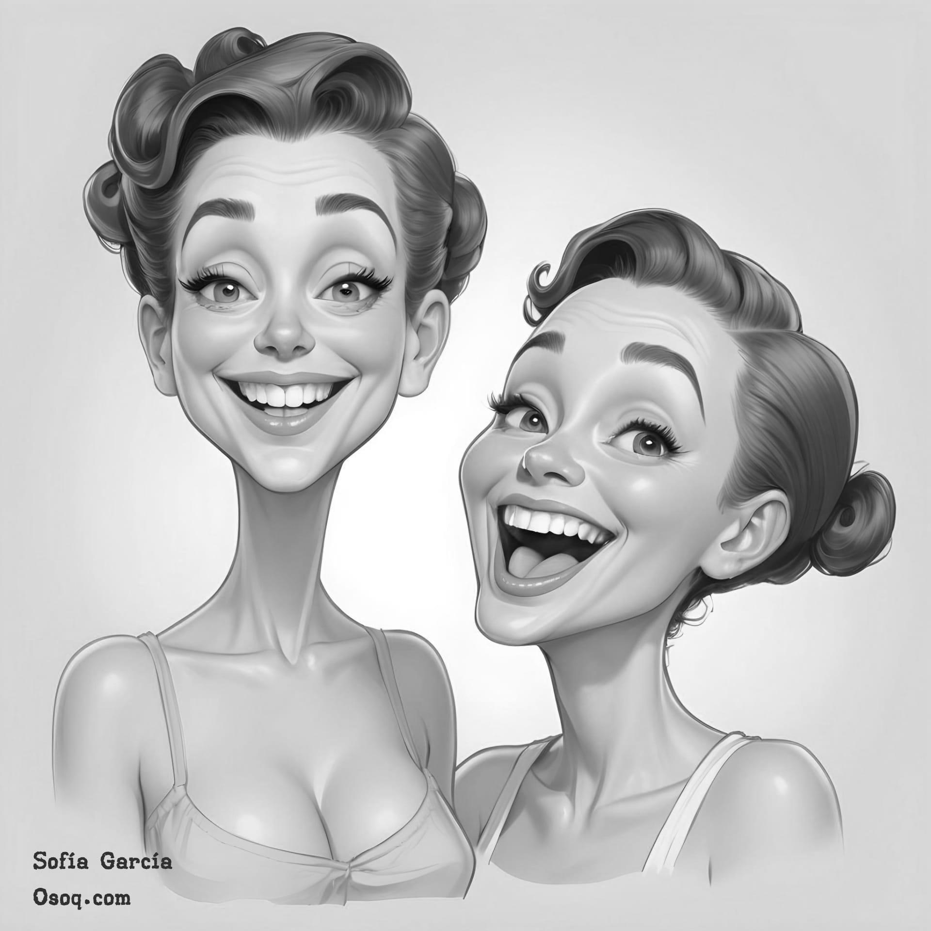 Black White Caricature Face | osoq.com