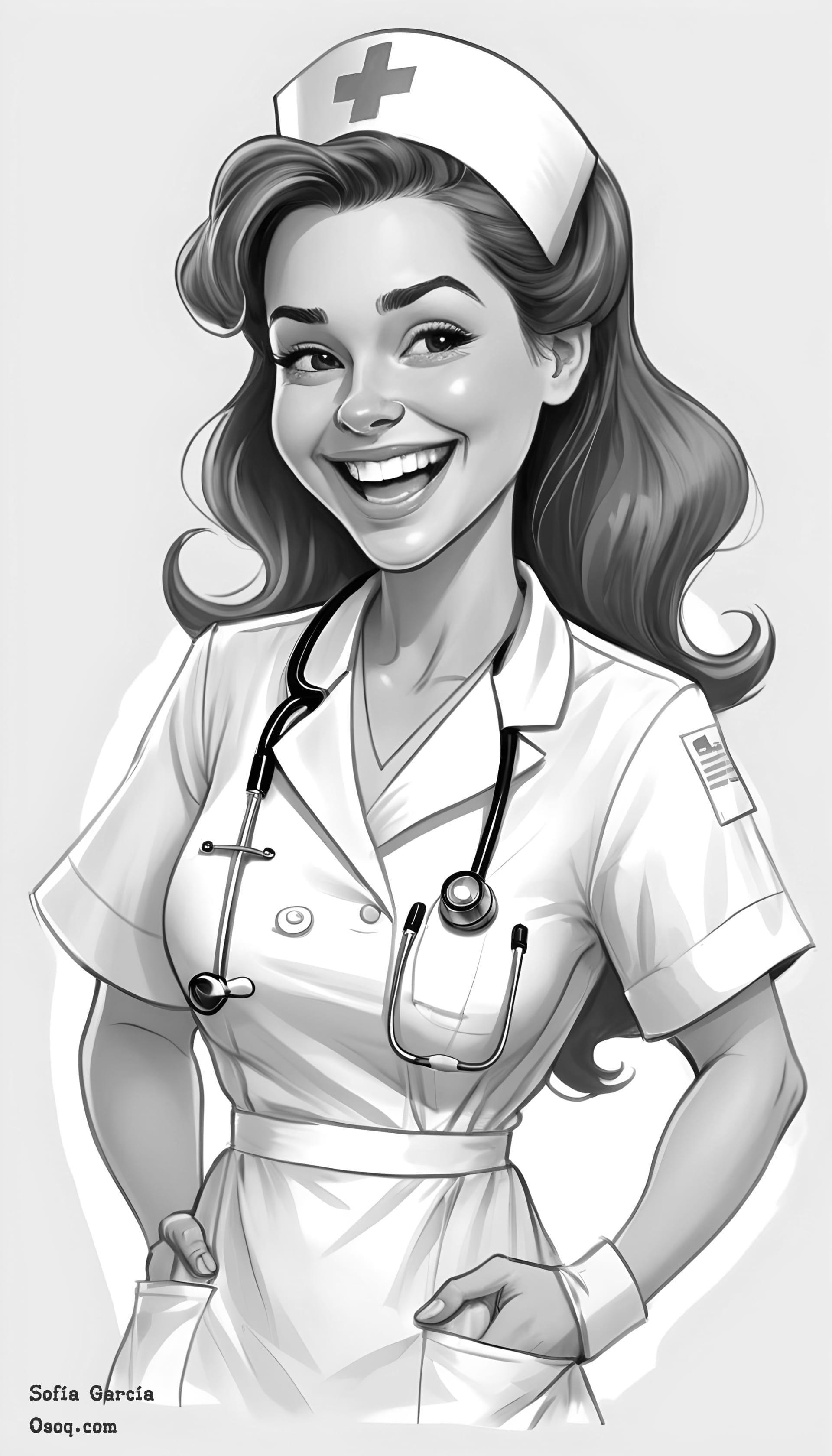 Black white caricature face 15