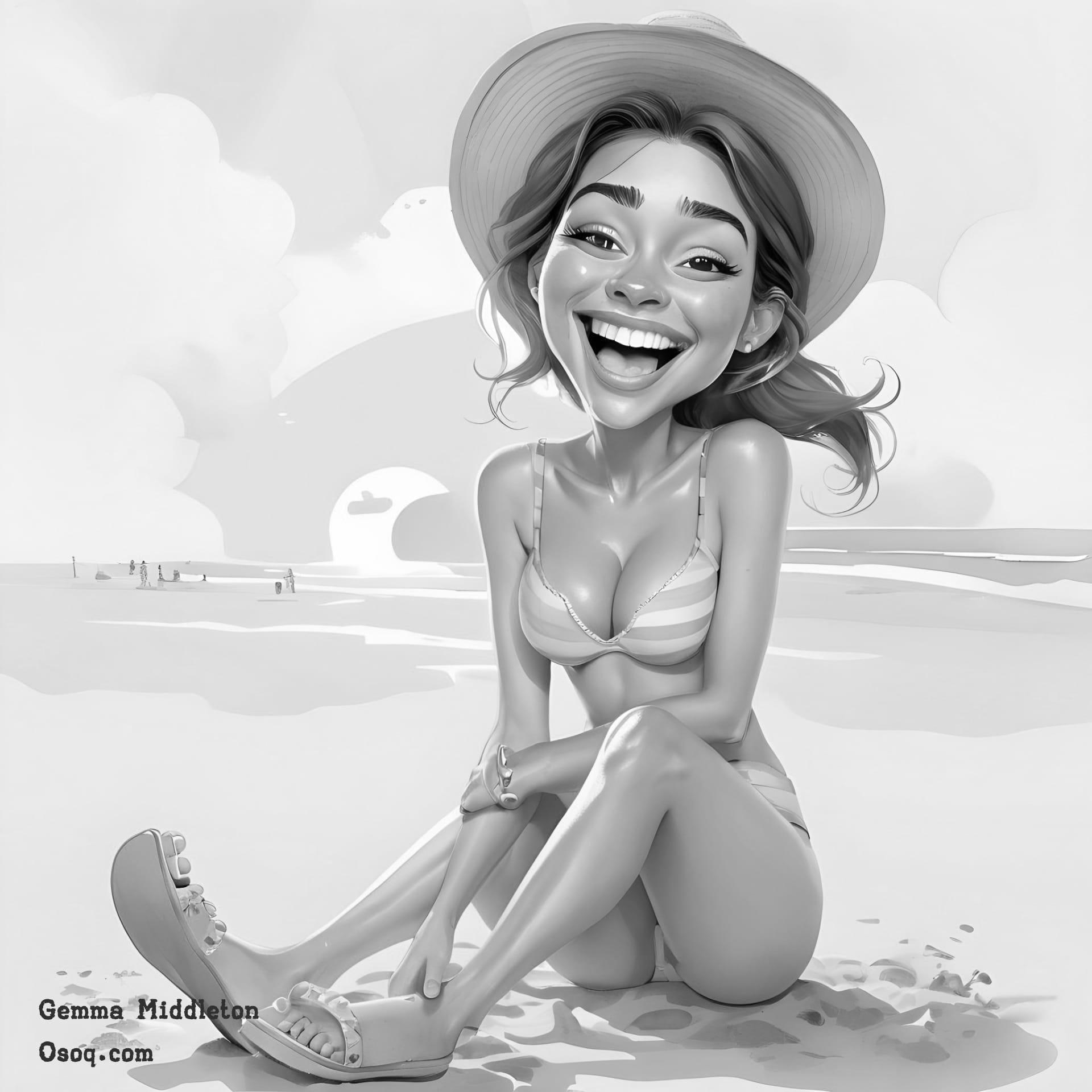 Black white caricature funny 13