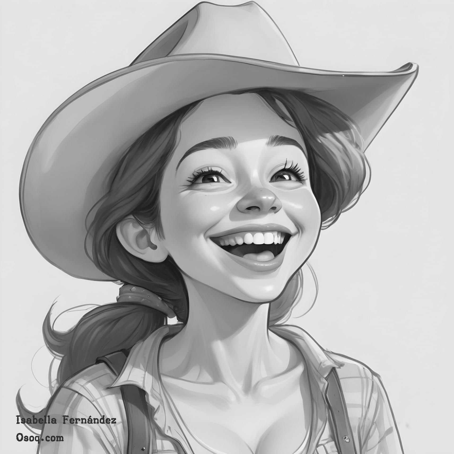 Black white cartoon portrait 10