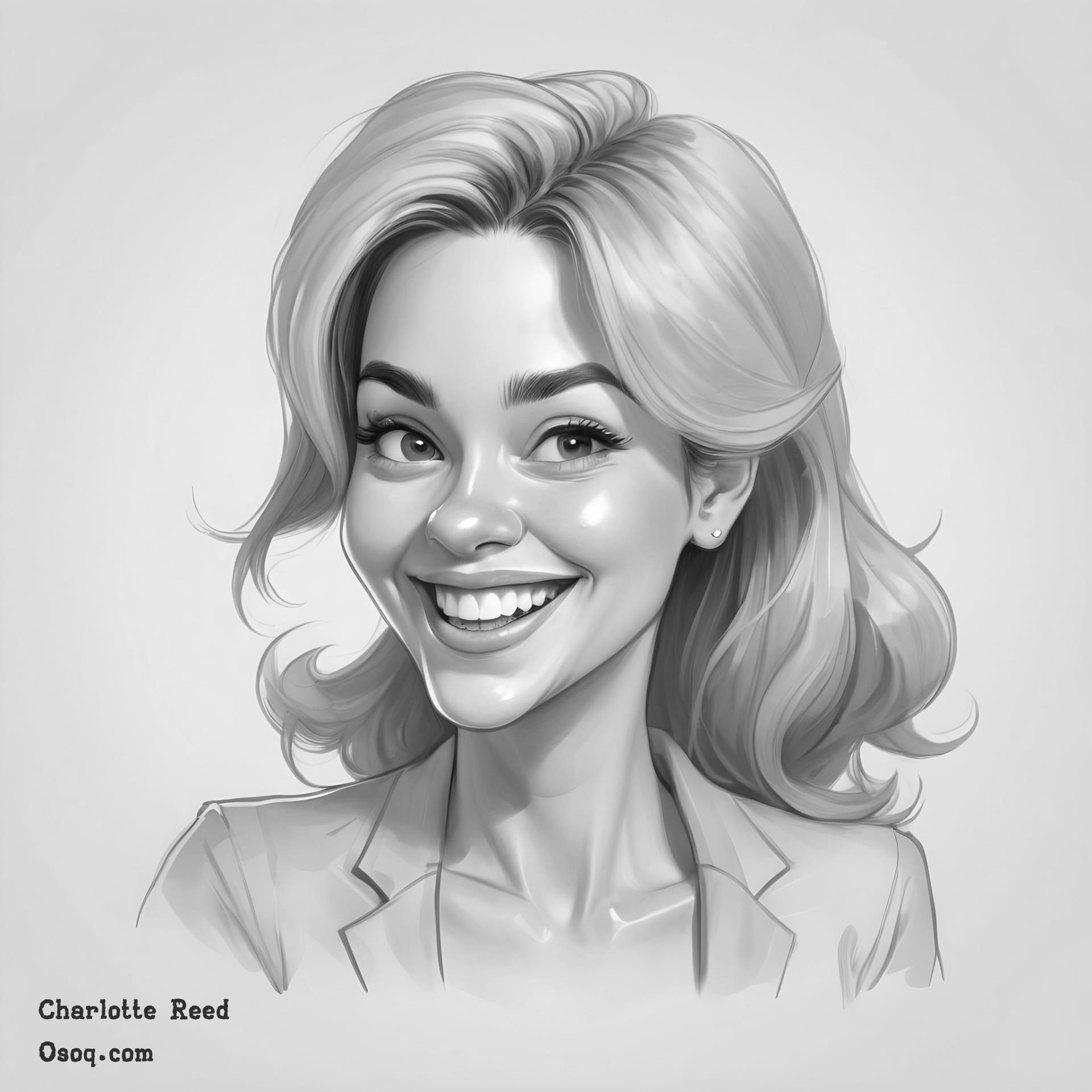 Black white cute caricature 17