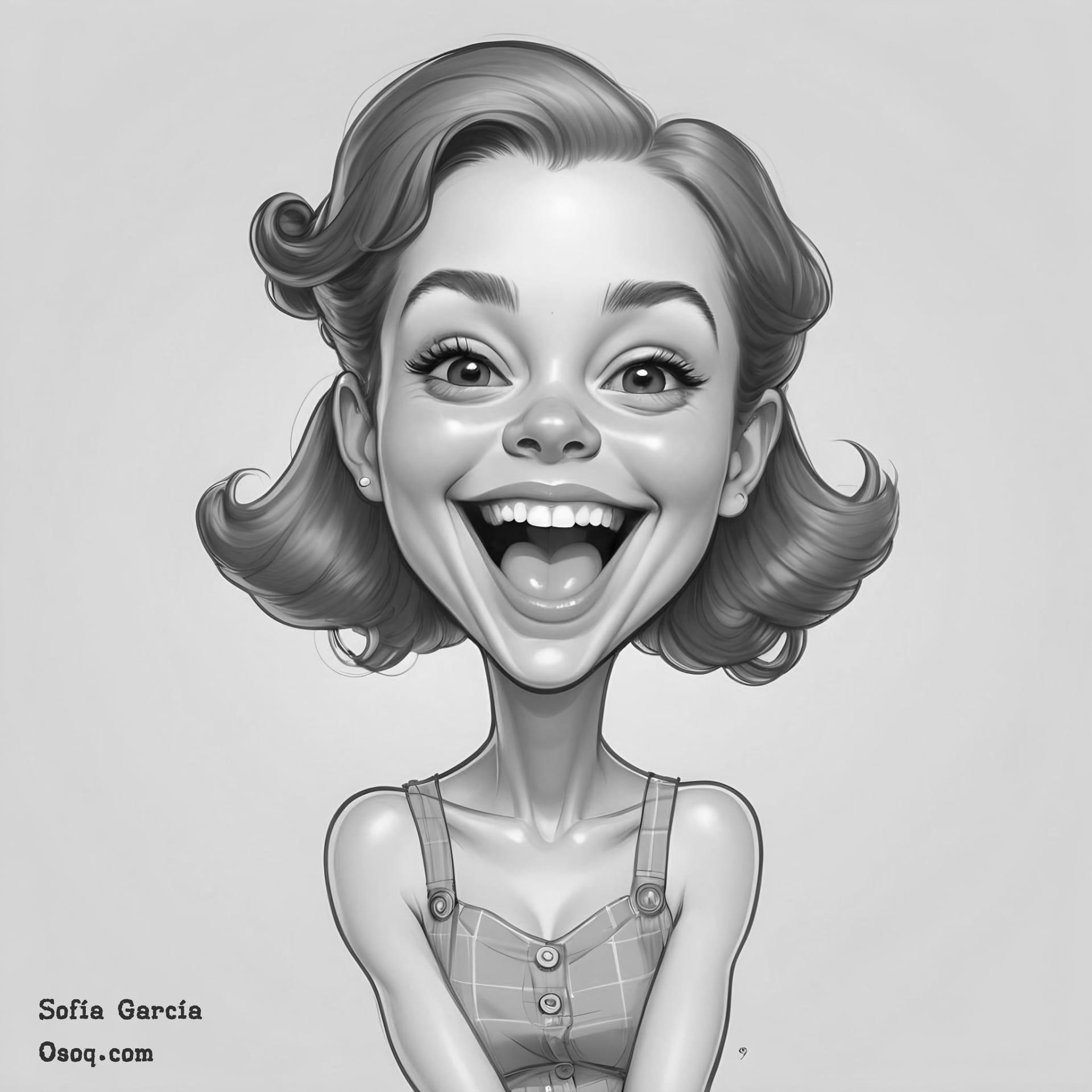 Black white female caricature 14